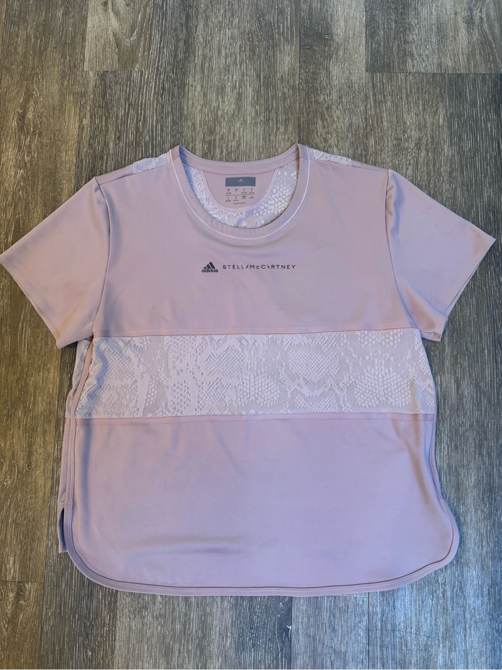 Adidas by Stella McCartney Women's Pink Short Sleeve Performance Top